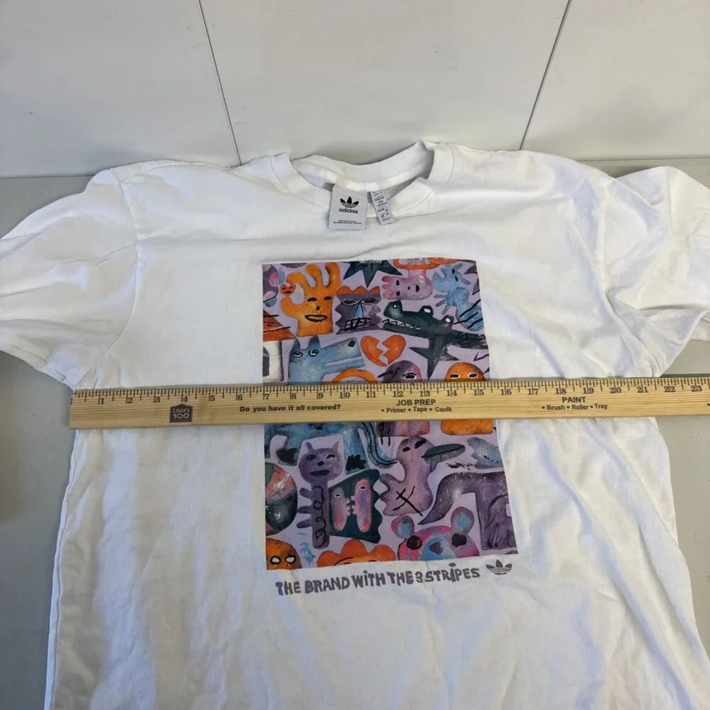 Adidas Originals Men's Cartoon Print‎ T Shirt XL Embroidered Trefoil
